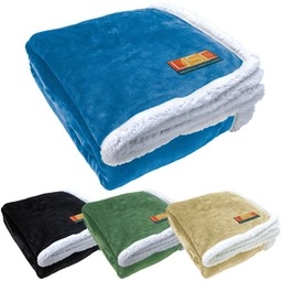 Group Oversized Branded Sherpa Blanket - 70" x 60"
