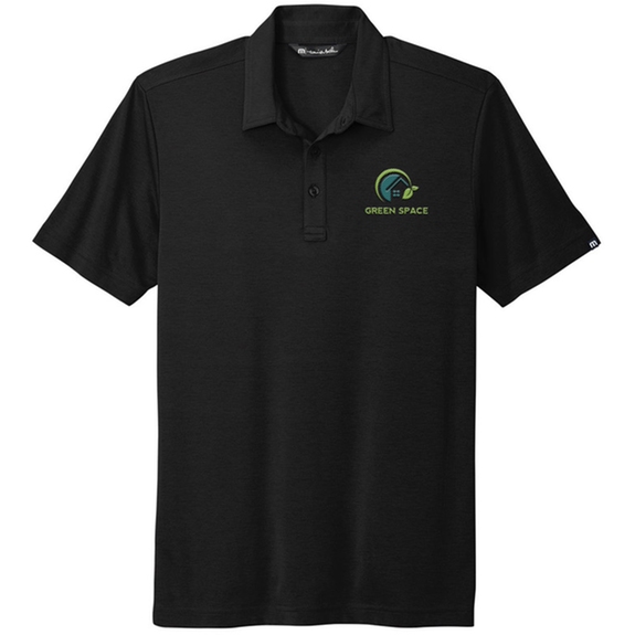 Black TravisMathew Oceanside Custom Logo Solid Polo - Men's