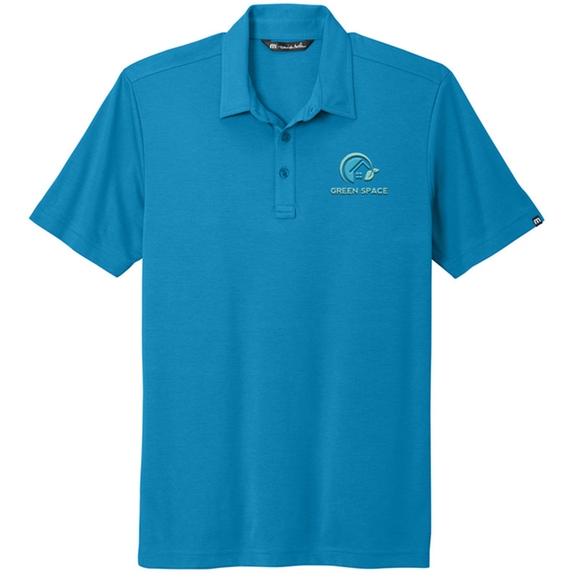 Classic blue TravisMathew Oceanside Custom Logo Solid Polo - Men's