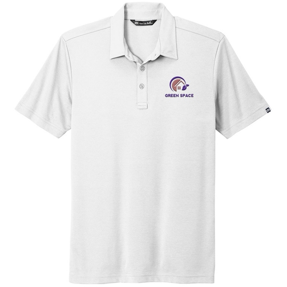 White TravisMathew Oceanside Custom Logo Solid Polo - Men's