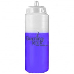 White/Purple Color Changing Mood Custom Water Bottle w/ Push Pull Cap 