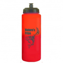 Orange/Red Color Changing Mood Custom Water Bottle w/ Push Pull Cap 