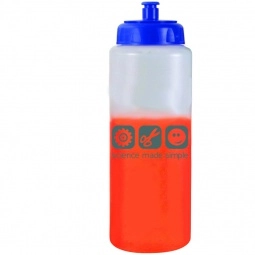 White/Orange Color Changing Mood Custom Water Bottle w/ Push Pull Cap 