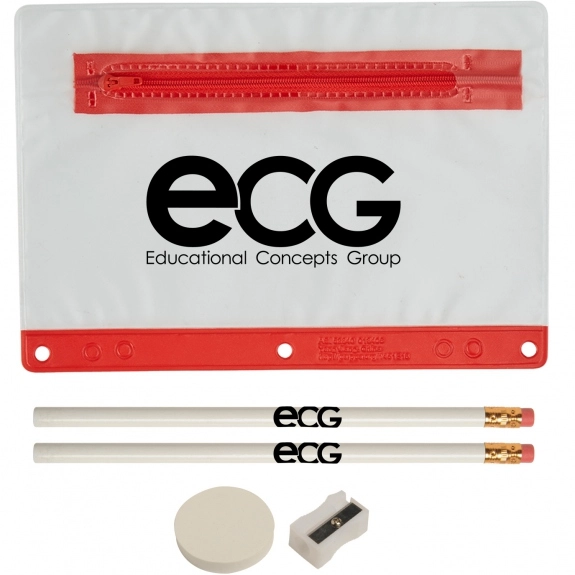 Red Budget Promotional School Kit