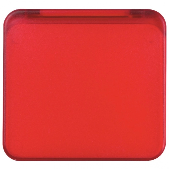 Red Full Color Dual Magnification Compact Folding Promotional Mirror