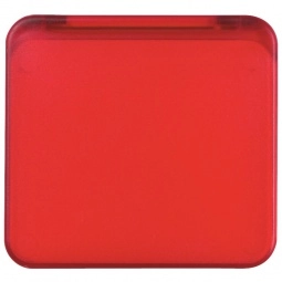 Red Full Color Dual Magnification Compact Folding Promotional Mirror