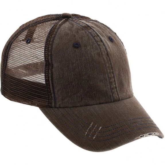Brown Low Profile Unstructured Promotional Truckers Cap