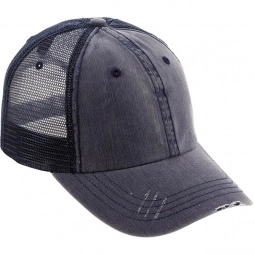 Navy Low Profile Unstructured Promotional Truckers Cap