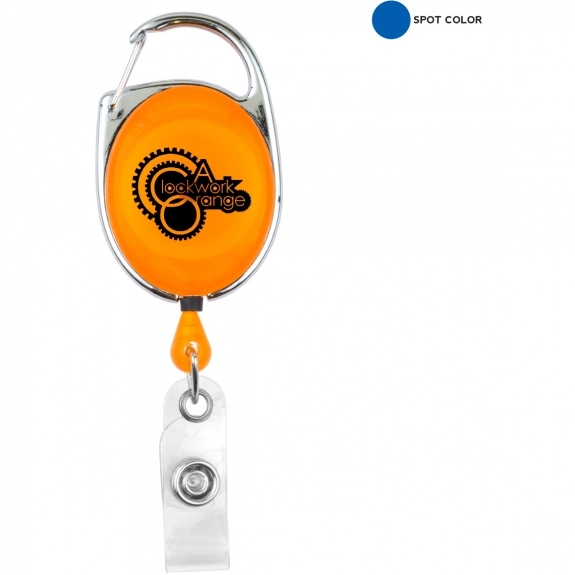 Orange Retractable Custom Badge Reel 