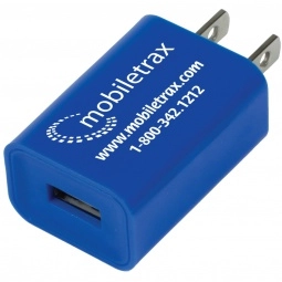 Blue USB Cell Phone Custom Wall Chargers