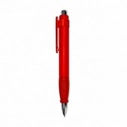 Red Jumbo Retractable Custom Pen w/ Rubber Grip