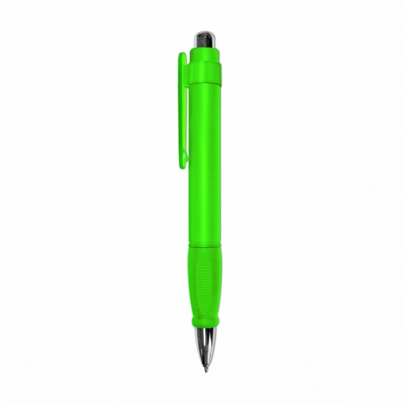 Lime Green Jumbo Retractable Custom Pen w/ Rubber Grip