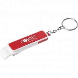 Red Bottle Opener Custom Keychains w/ Phone Stand