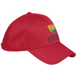 Red - Big Accessories 6-Panel Structured Twill Logo Cap