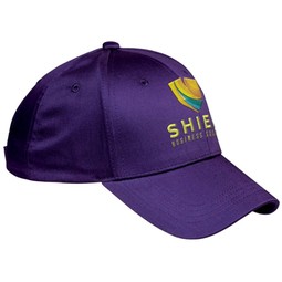 Purple - Big Accessories 6-Panel Structured Twill Logo Cap