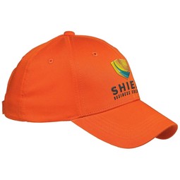 Orange - Big Accessories 6-Panel Structured Twill Logo Cap