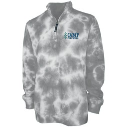Grey Crosswind Tie-Dye Custom 1/4-Zip Sweatshirt - Unisex