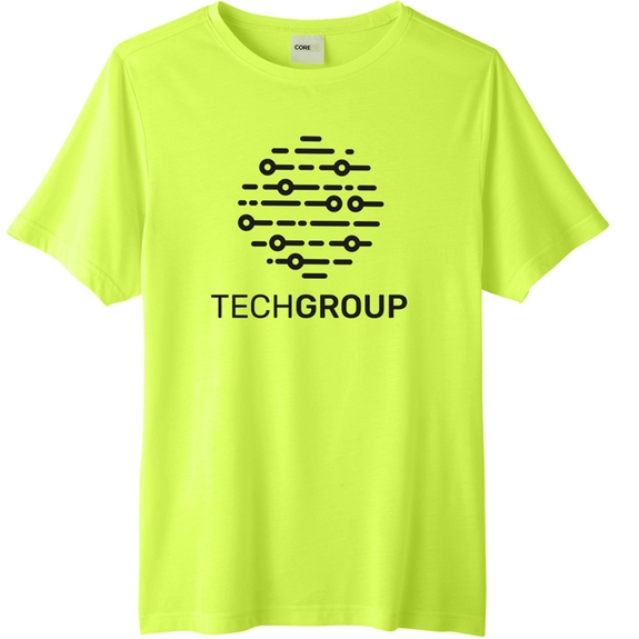 Safety yellow - Core365&#174; Fusion Chromasoft Custom Performance T-Shirt 
