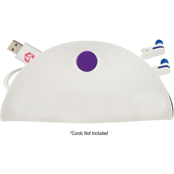 White / purple - Tech Taco Custom Cord Organizer
