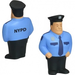 Light Blue and Black Policeman Promotional Stress Ball 
