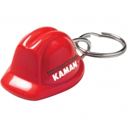 Red Hard Hat Shaped Custom Keychain