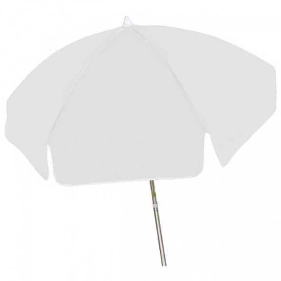 White Patio Custom Umbrella w/ Aluminum Frame - 6 ft.