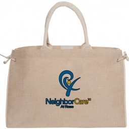 Natural Eco Jute/Cotton Boat Promotional Tote Bag 