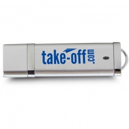 Silver Stick Logo Flash Drive - 2GB
