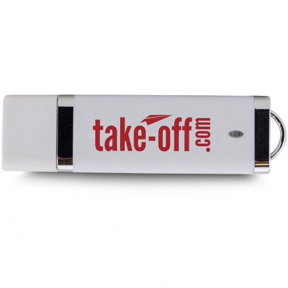 White Stick Logo Flash Drive - 2GB
