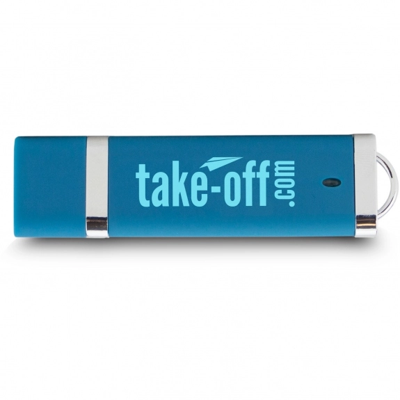 Turquoise Stick Logo Flash Drive - 2GB
