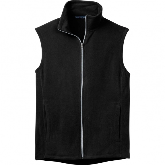 Black Port Authority Microfleece Custom Vest - Men's