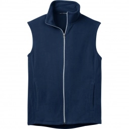 Navy Blue Port Authority Microfleece Custom Vest - Men's