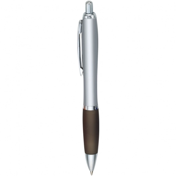 Silver/Black Contour Silver Custom Pen w/ Colored Grip