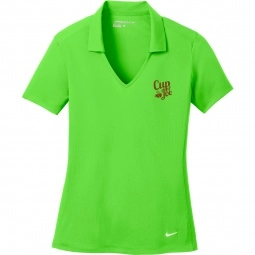 Action Green Nike Dri-FIT Vertical Mesh Custom Polo Shirts - Women's