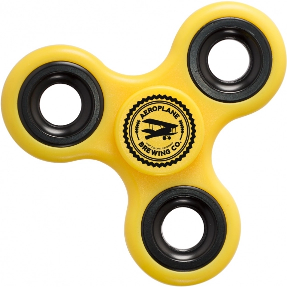 Yellow Premium Solid Fidget Spinner Custom Stress Reliever