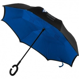 Black/Blue Two-Tone Reversible Custom Umbrella - 48"