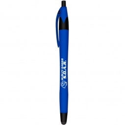 Blue - Soft Touch Rubberized Custom Stylus Pen