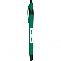 Green - Soft Touch Rubberized Custom Stylus Pen