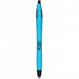 Light Blue - Soft Touch Rubberized Custom Stylus Pen