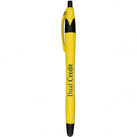 Yellow - Soft Touch Rubberized Custom Stylus Pen