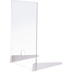Acrylic Promotional Distancing Barrier w/ Stand - 24"w x 35"h x 0.25"d
