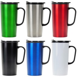 Plastic Lined Promotional Travel Mug w/ Handle - 20 oz.