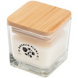 Custom Branded Mini Candle w/ Bamboo Lid