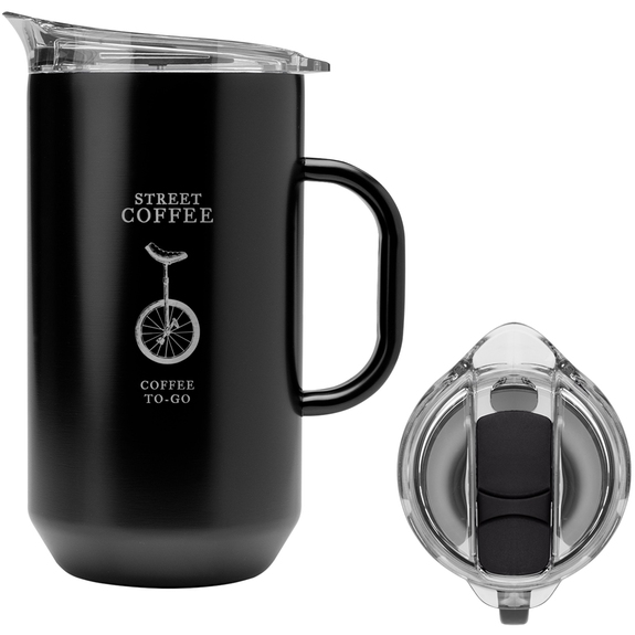 Black - Marston 67 oz. Stainless Steel Promotional Pitcher