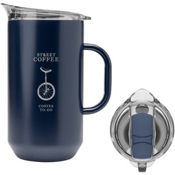 Navy- Marston 67 oz. Stainless Steel Promotional Pitcher