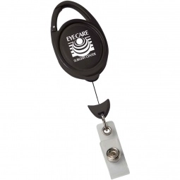 Black Retractable Carabiner Custom Badge Holder Clip
