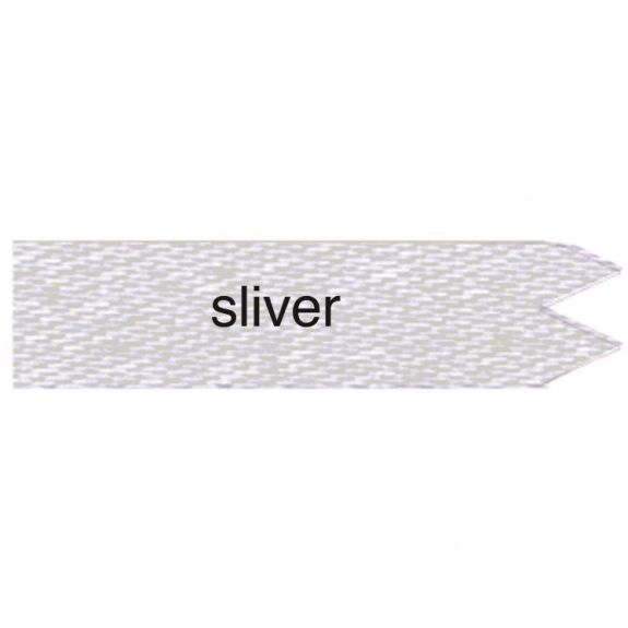 Silver Custom Ribbon - Foil Stamped - 2"x 6"