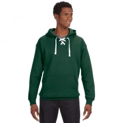Forest Green J-America Sport Lace Hooded Custom Sweatshirt