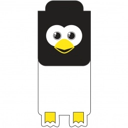 Penguin Full Color Paws N Claws Magnetic Custom Bookmark
