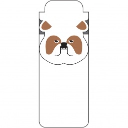Bulldog Full Color Paws N Claws Magnetic Custom Bookmark
